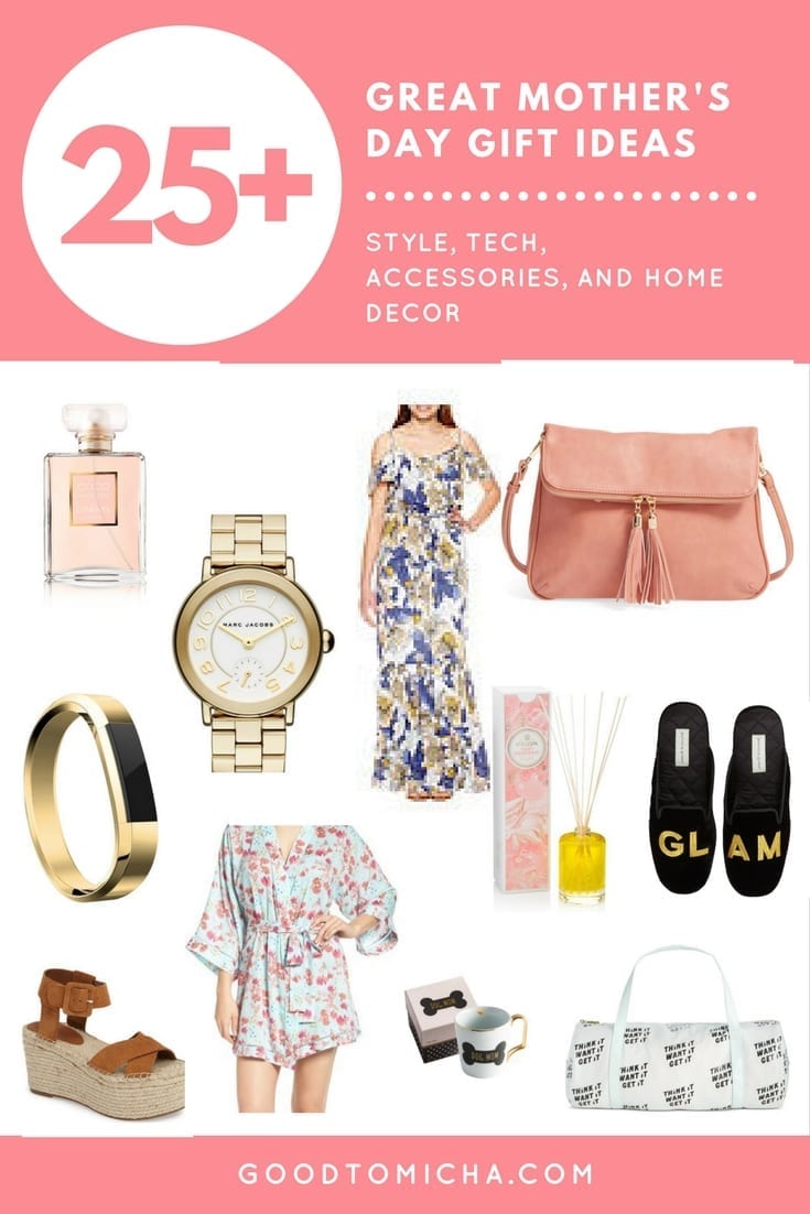 Mother's Day is almost here! 25+ easy mother's day gift ideas for stylish moms, fitness-loving moms, and to help your mom relax. All on the blog! Goodtomicha.com 