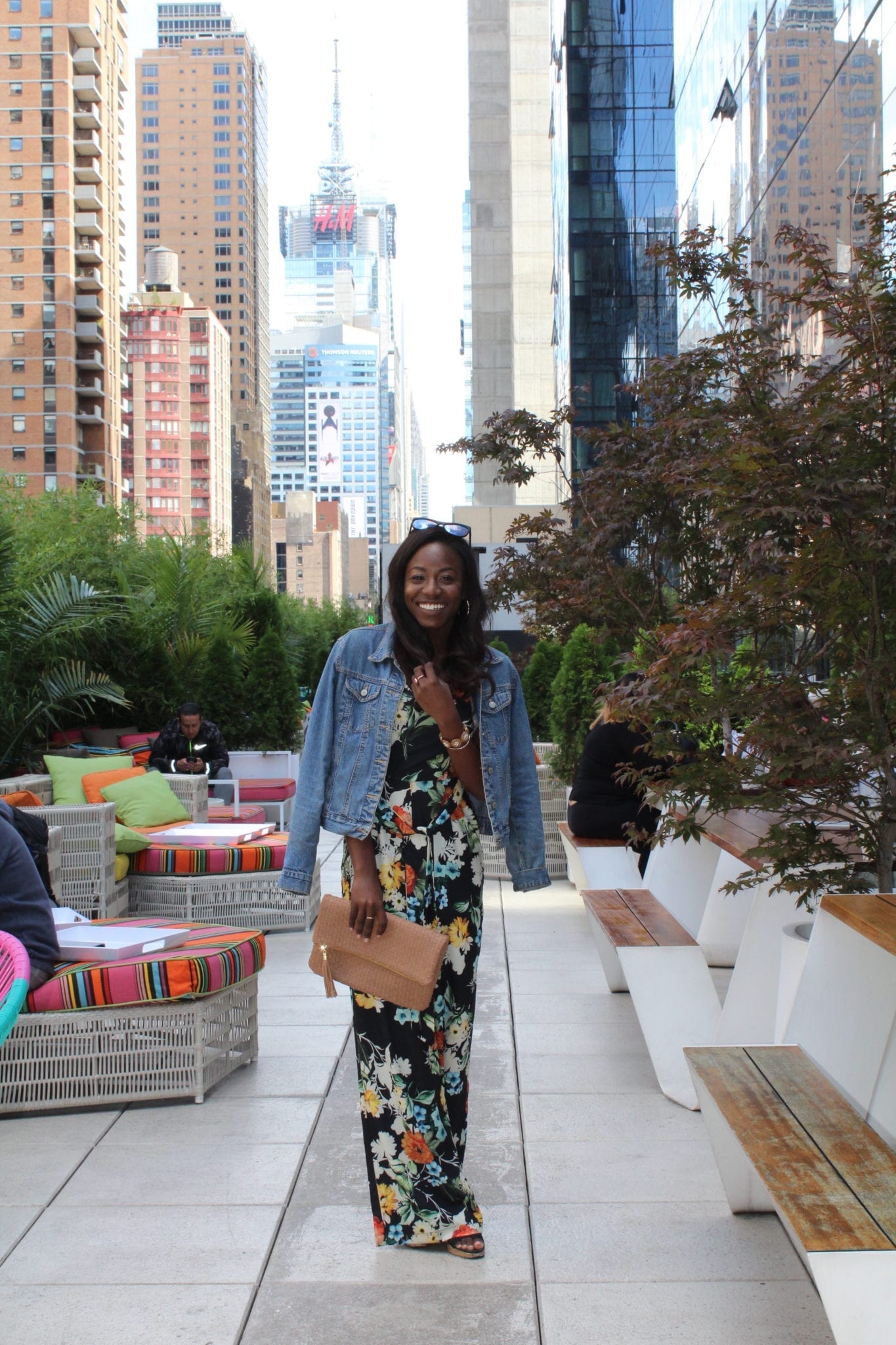 Fall floral jumpsuit and YOTEL hotel review on the blog! | GoodTomiCha.com