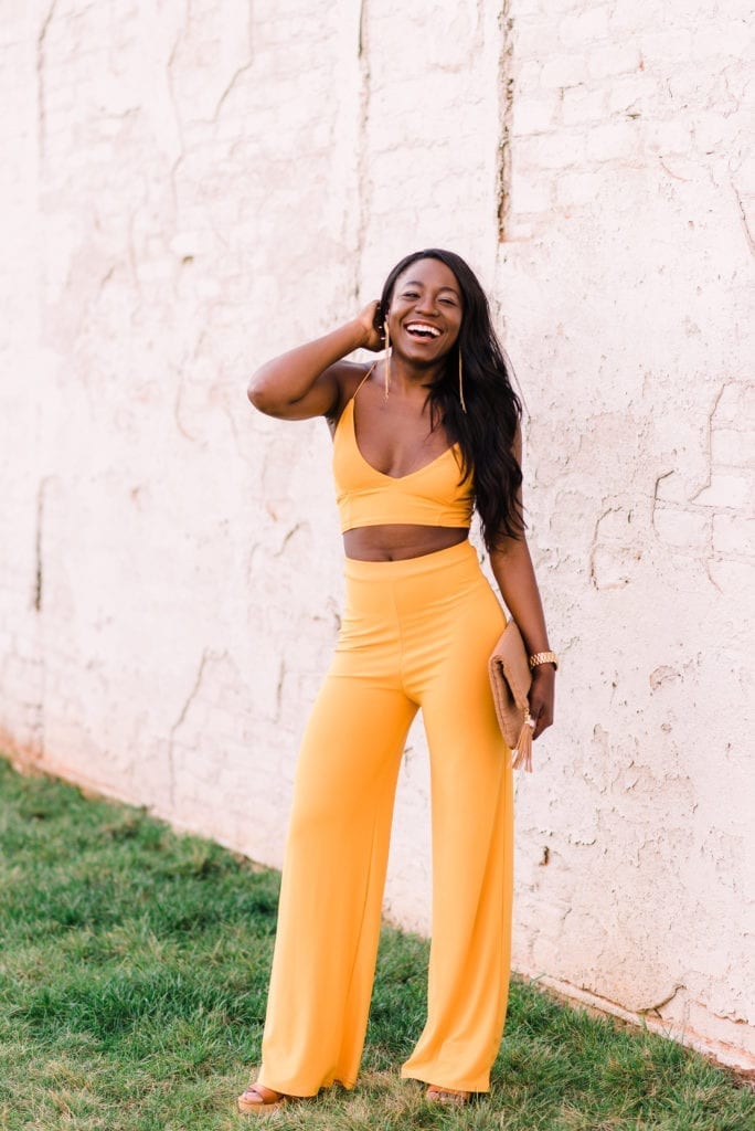 Yellow Two-Piece Set for Spring | GoodTomiCha Southern Fashion Blogger