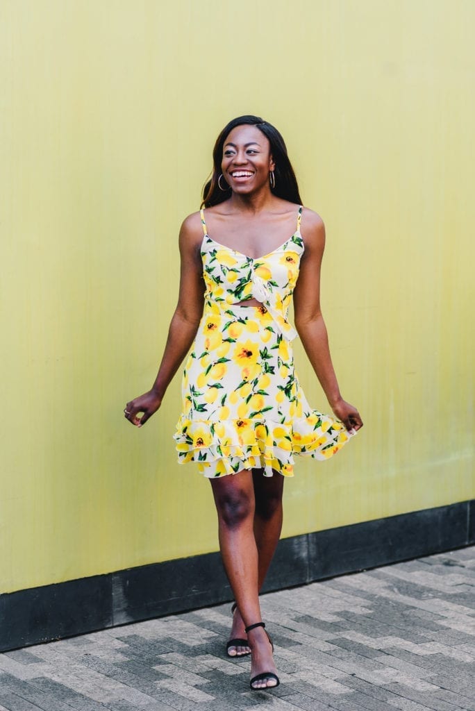 Lemon print outfit ideas for summer! Dresses, rompers, tops, and matching sets all under $60 on the blog. 