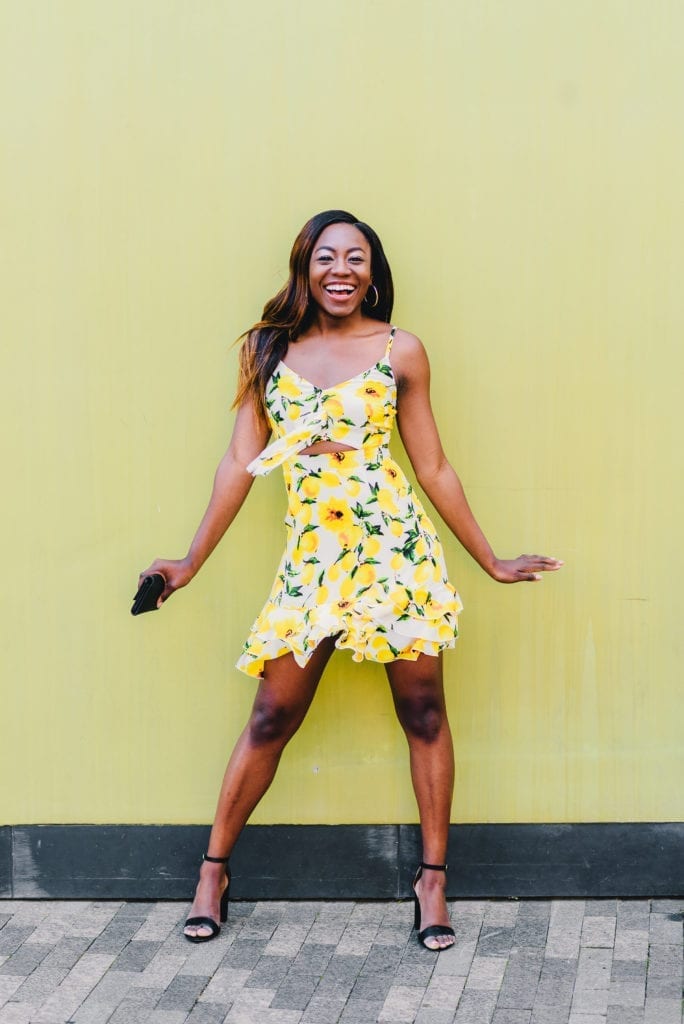 Greenville, South Carolina Fashion blogger, GoodTomiCha, shares her top lemon print styles for summer. Dress: ASOS // forever21, summer styles, summer fashion, fashion tips, style tips, style blog, black fashion blogger, 