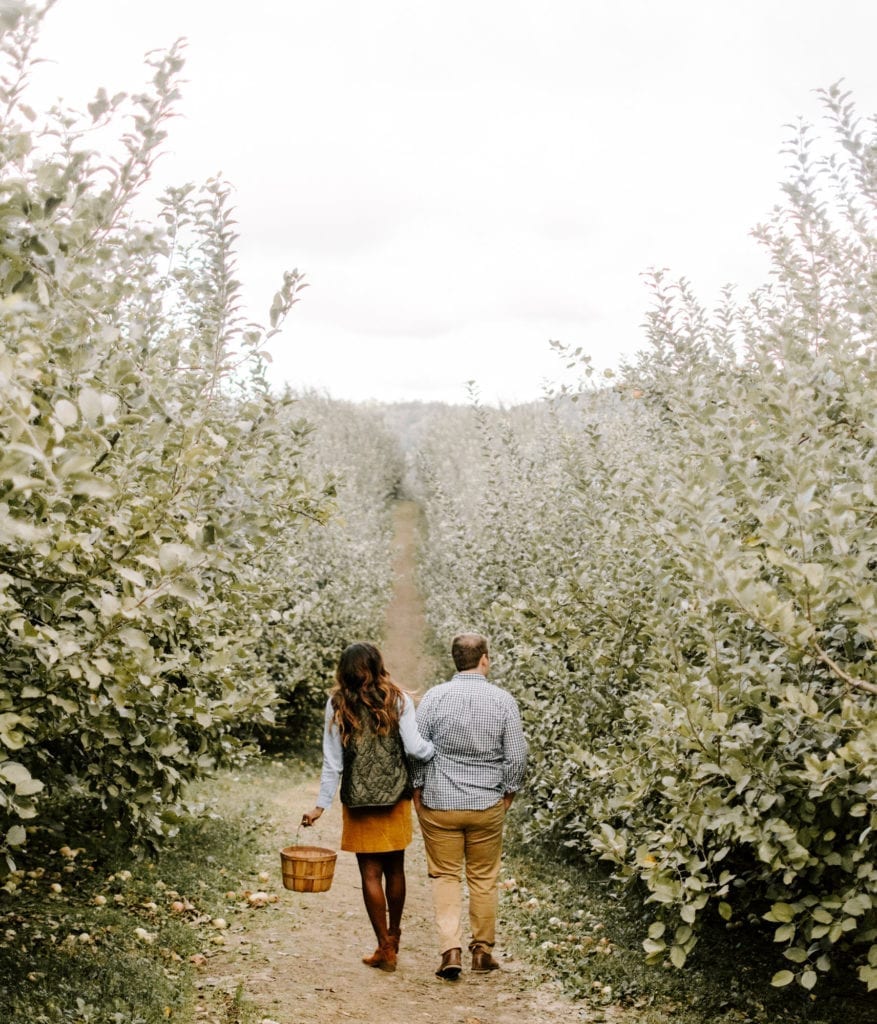 What to Wear Apple Picking- Fall Engagement Shoot Ideas