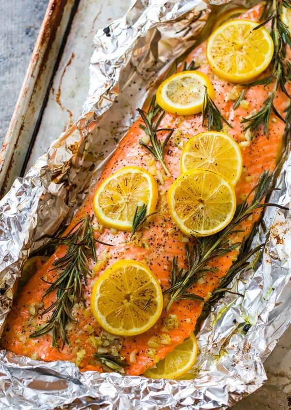 Baked Salmon and Brown Rice