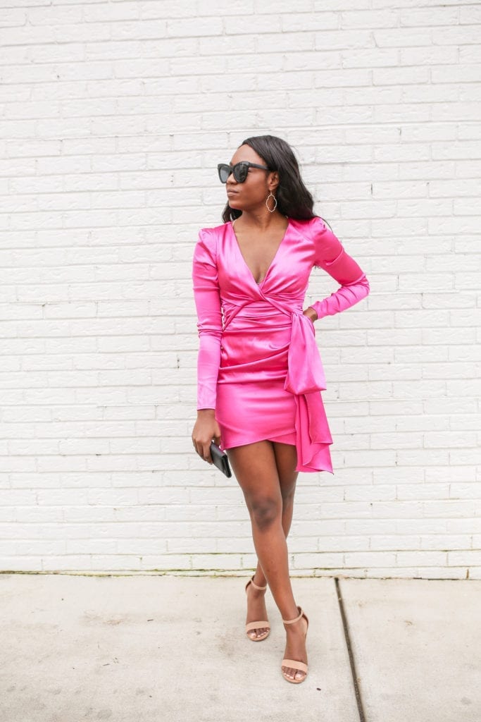 Satin Pink Mini Dress | My Thoughts on Valentine's Day