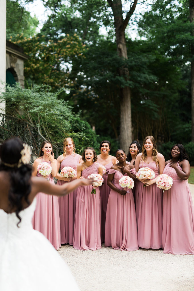 Bridesmaids first looks can be just as emotional as the ones with the groom! Sharing my faqs on all things bridal babes and wedding related on the blog