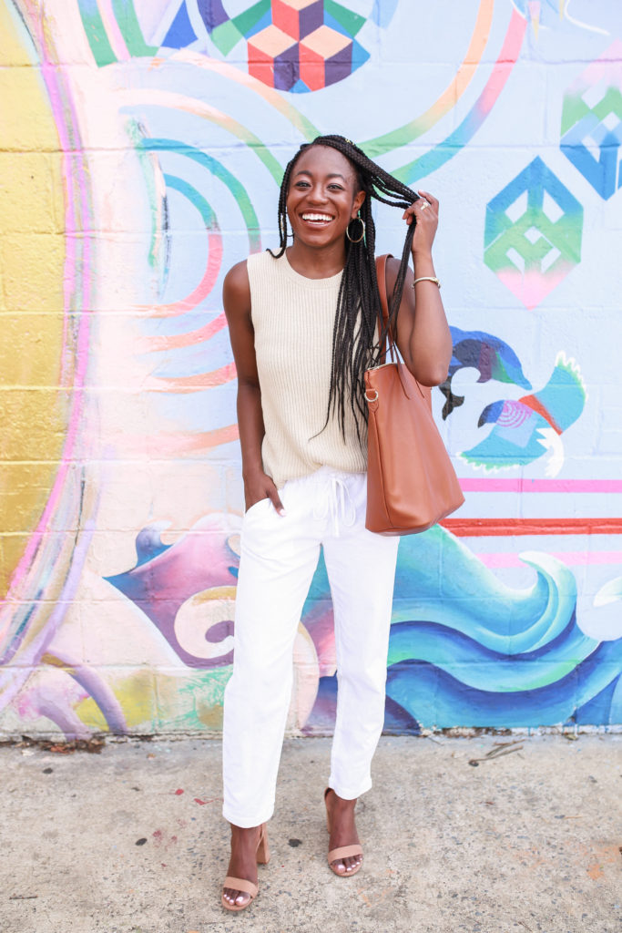 Are box braids professional? Charlotte Fashion Blogger, Tomi Obebe, shares her hair journey and her thoughts on black hair in the workplace