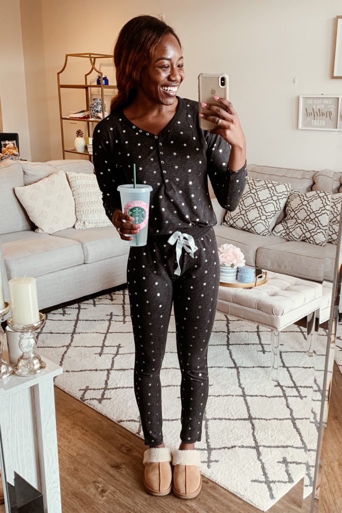 Foil star loungewear pj set from shopbop with Amazon Prime