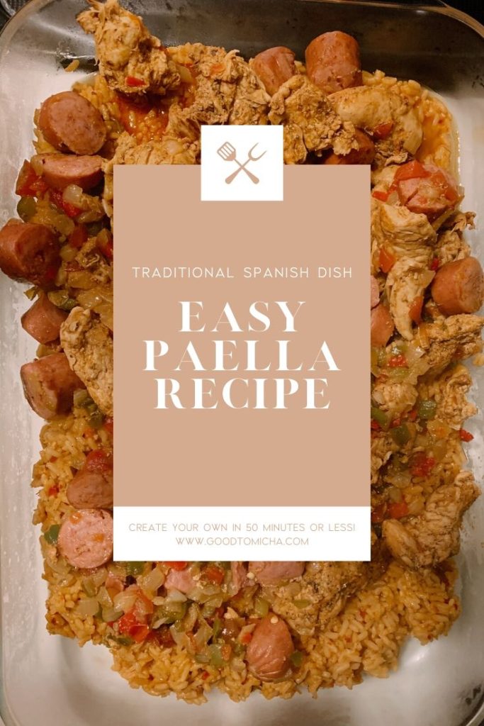 chicken and sausage paella recipe for beginners, perfect dinner idea if you're looking to switch it up!