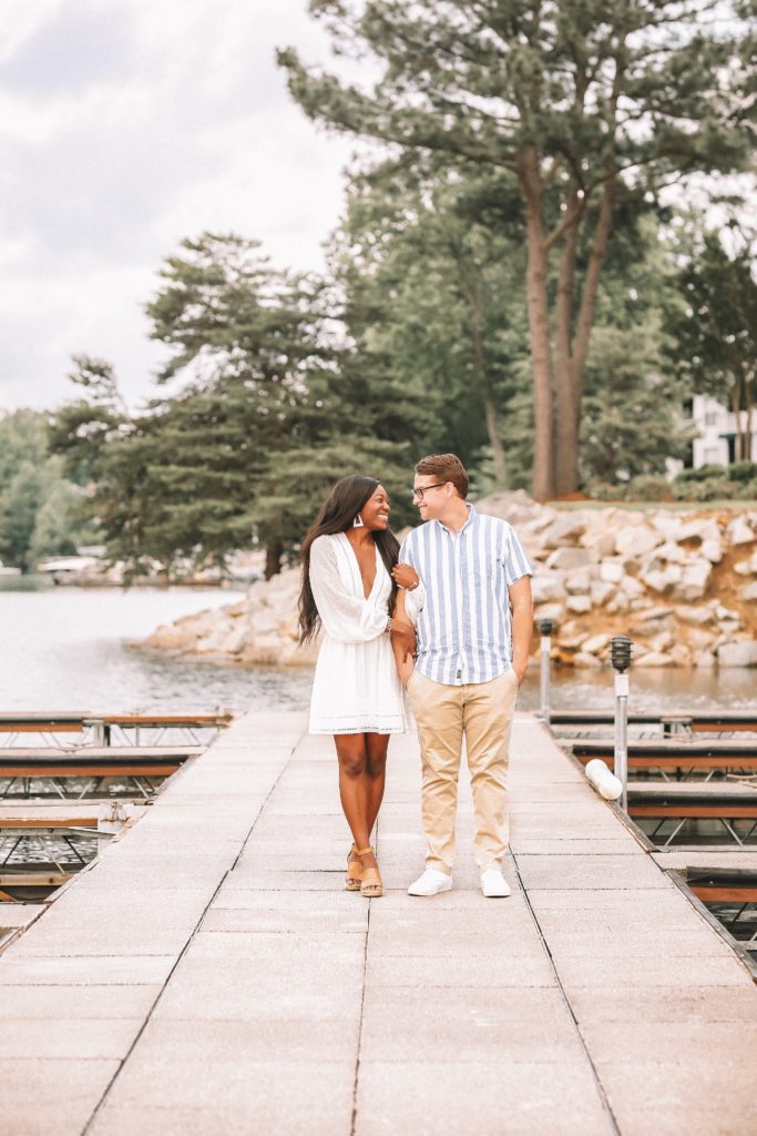 Black Lives Matter, southern wedding, southern couple, black woman and white man, interracial couple, charlotte, blogger, goodtomicha, blue and white, nautical shoot,