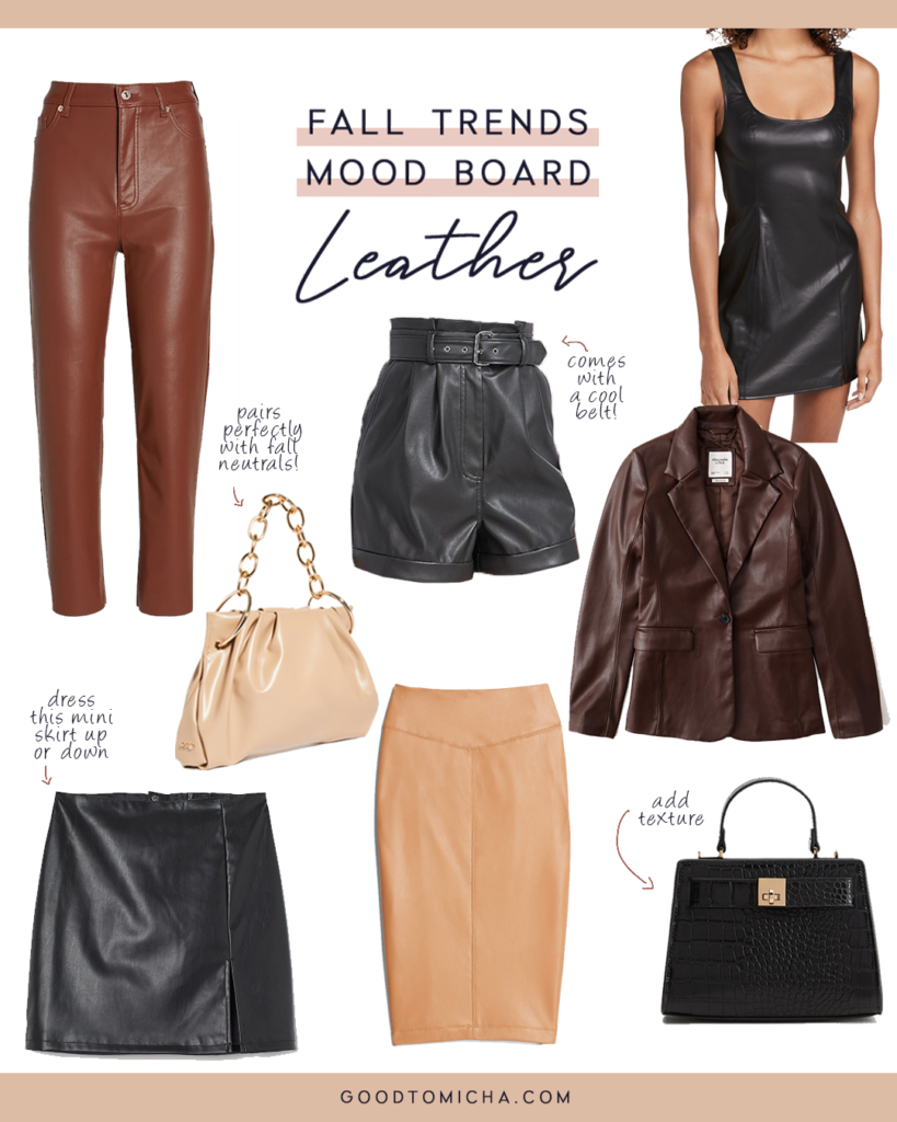 fall leather trends, leather
