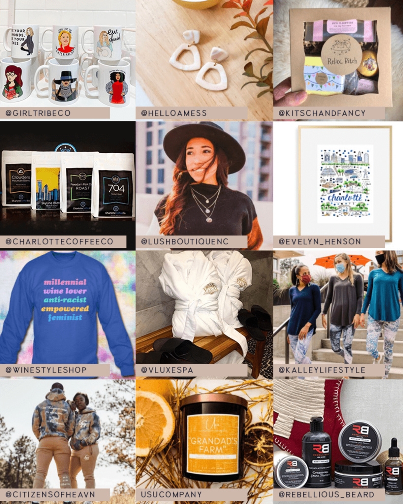 cute gift ideas from local charlotte businesses for 2020 for Holiday Gift Guide Directory