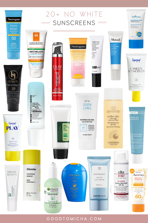 dark skin friendly sunscreen options that don't leave a white cast | full reviews on GoodTomiCha.com