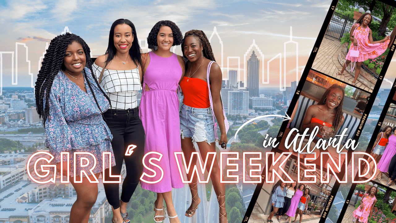 collage of text and women for ATL Blogger Weekend Recap