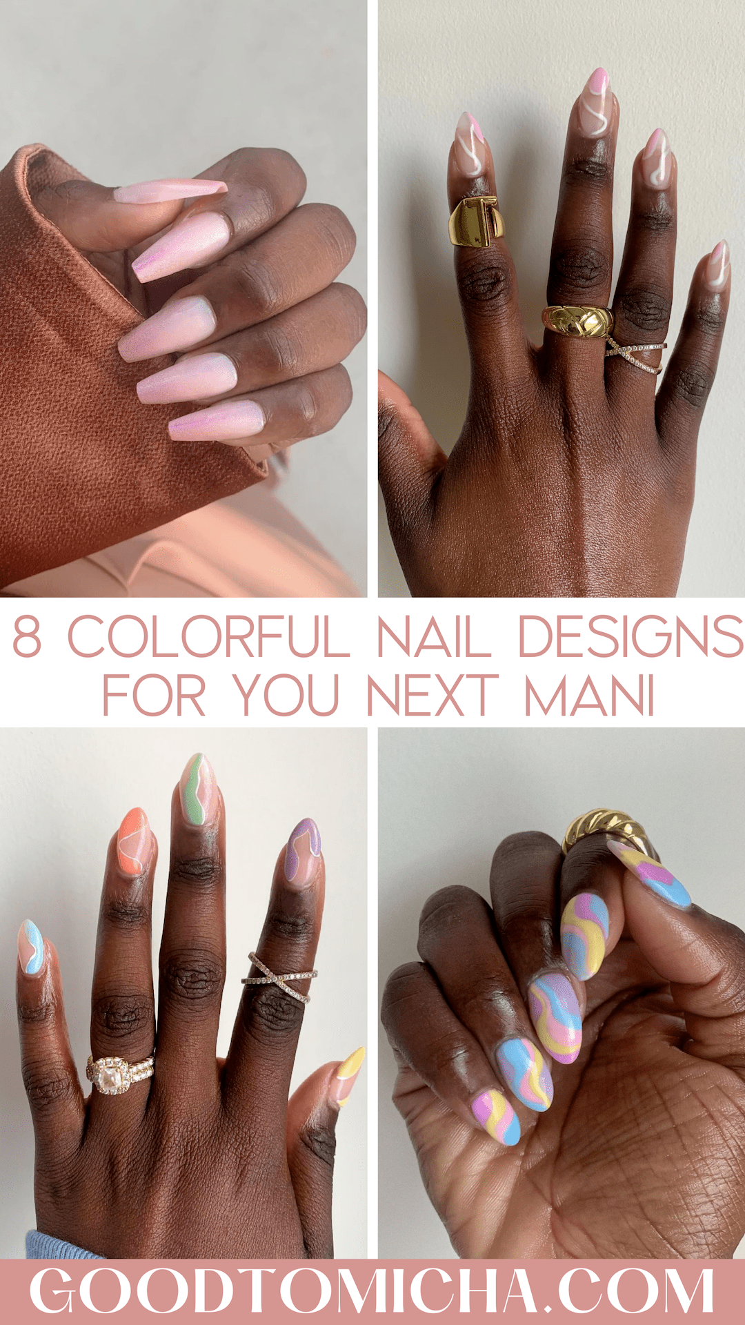 42 Psychedelic Nail Art Designs : Colorful Swirl Acrylic Nails I Take You |  Wedding Readings | Wedding Ideas | Wedding Dresses | Wedding Theme