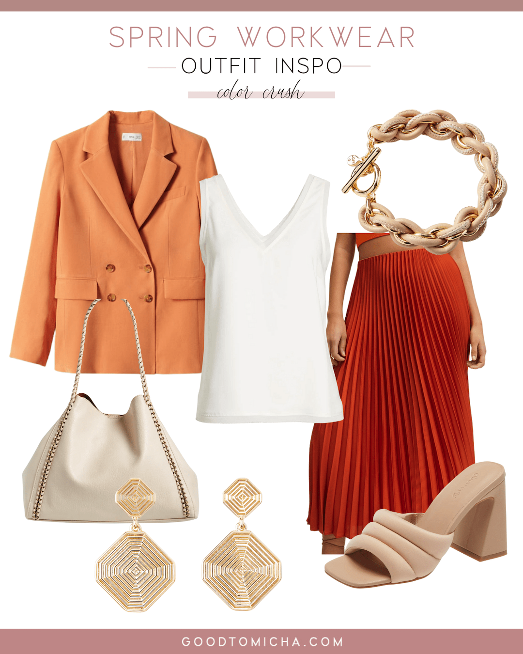 how to style orange for the office this spring