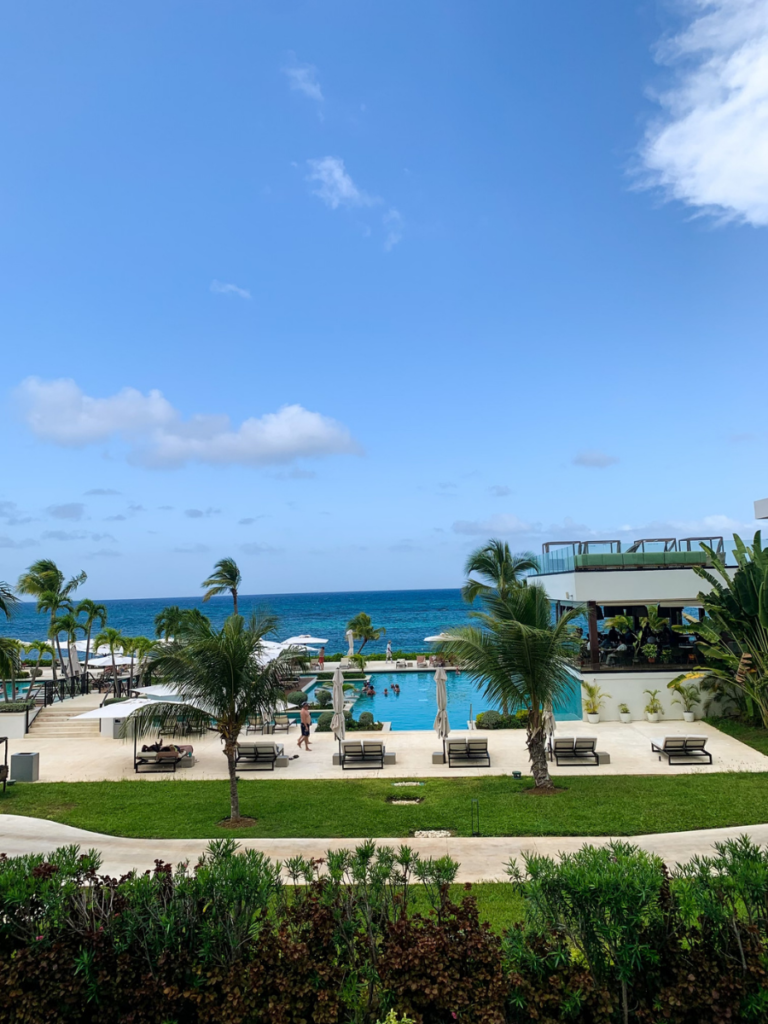 Jamaica resort view of pool and ocean