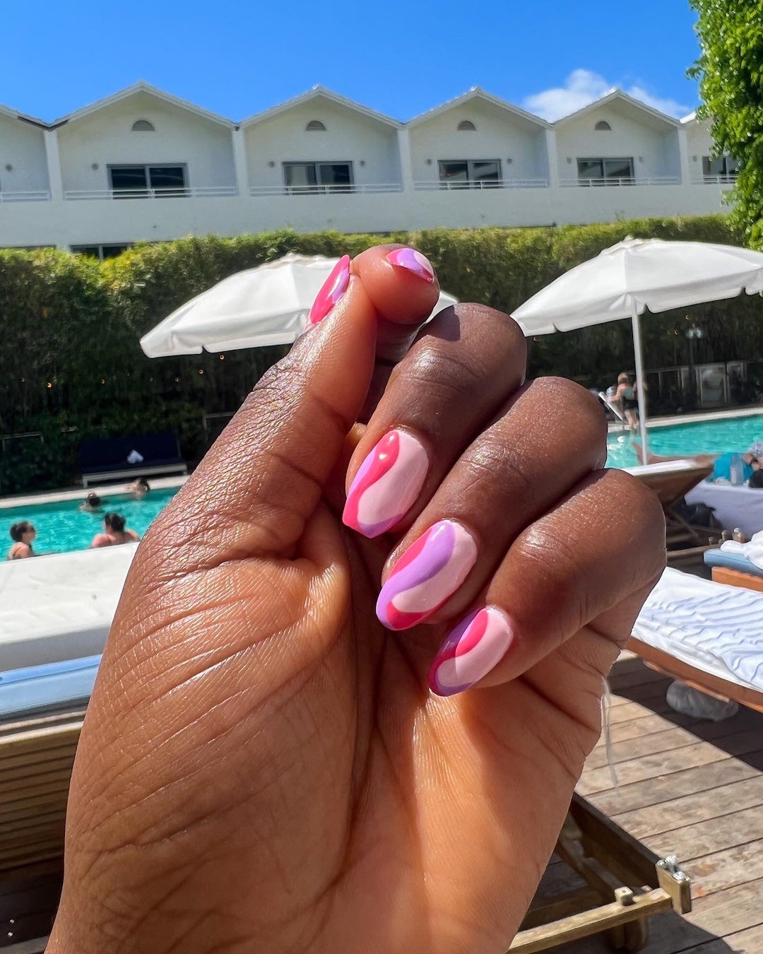 pink and purple nail inspo