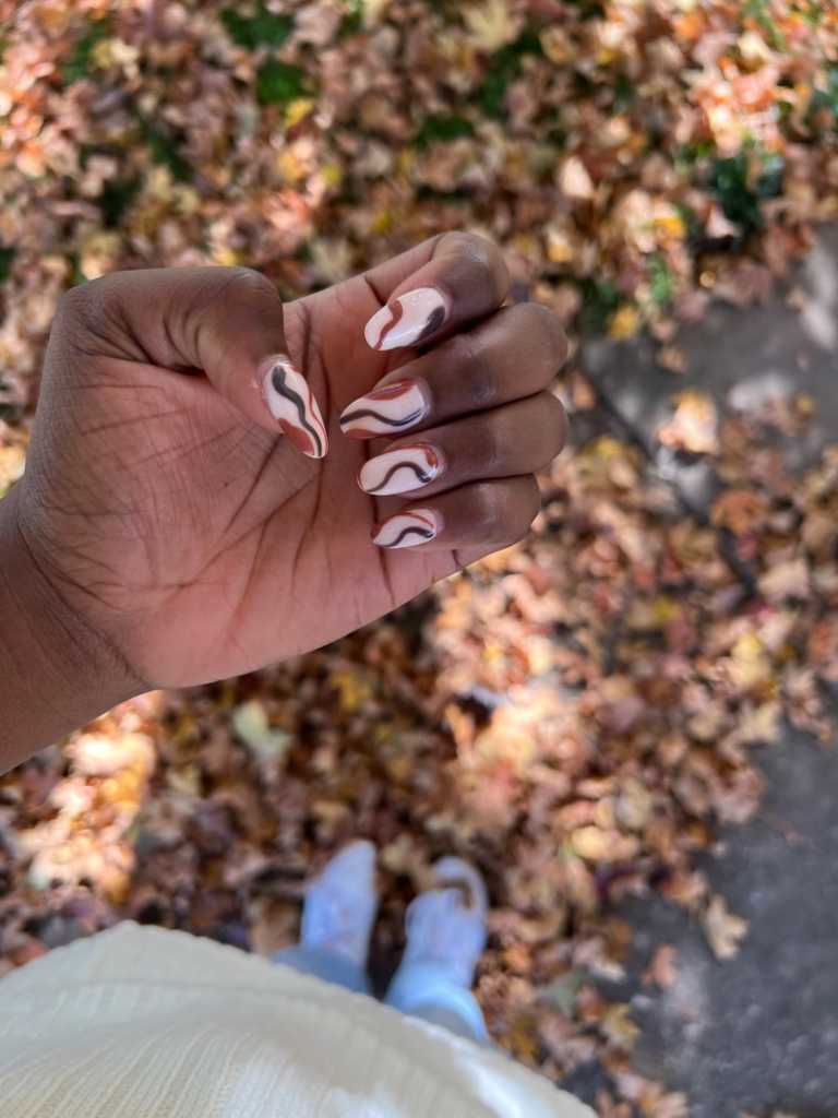fun nail design for fall