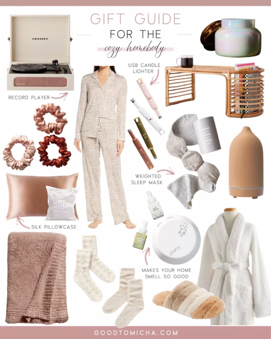 holiday gift guide- Christmas ideas for cozy comfy homebodies