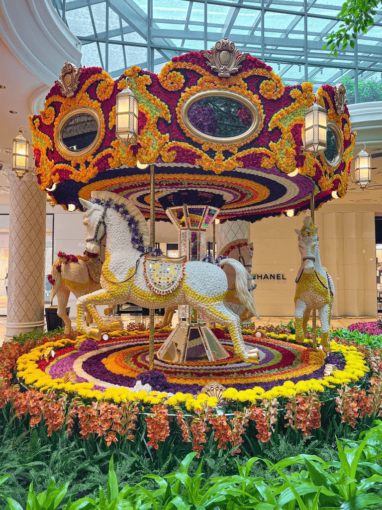 floral garden carousel