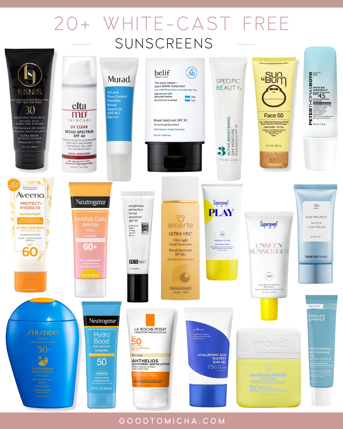 20+ WhiteCast Free Sunscreen Options and Which One is Right For You