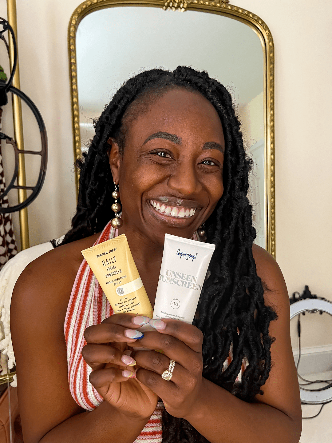 testing out the supergroup unseen sunscreen dupe | Supergoop vs. Trader Joe’s Sunscreen