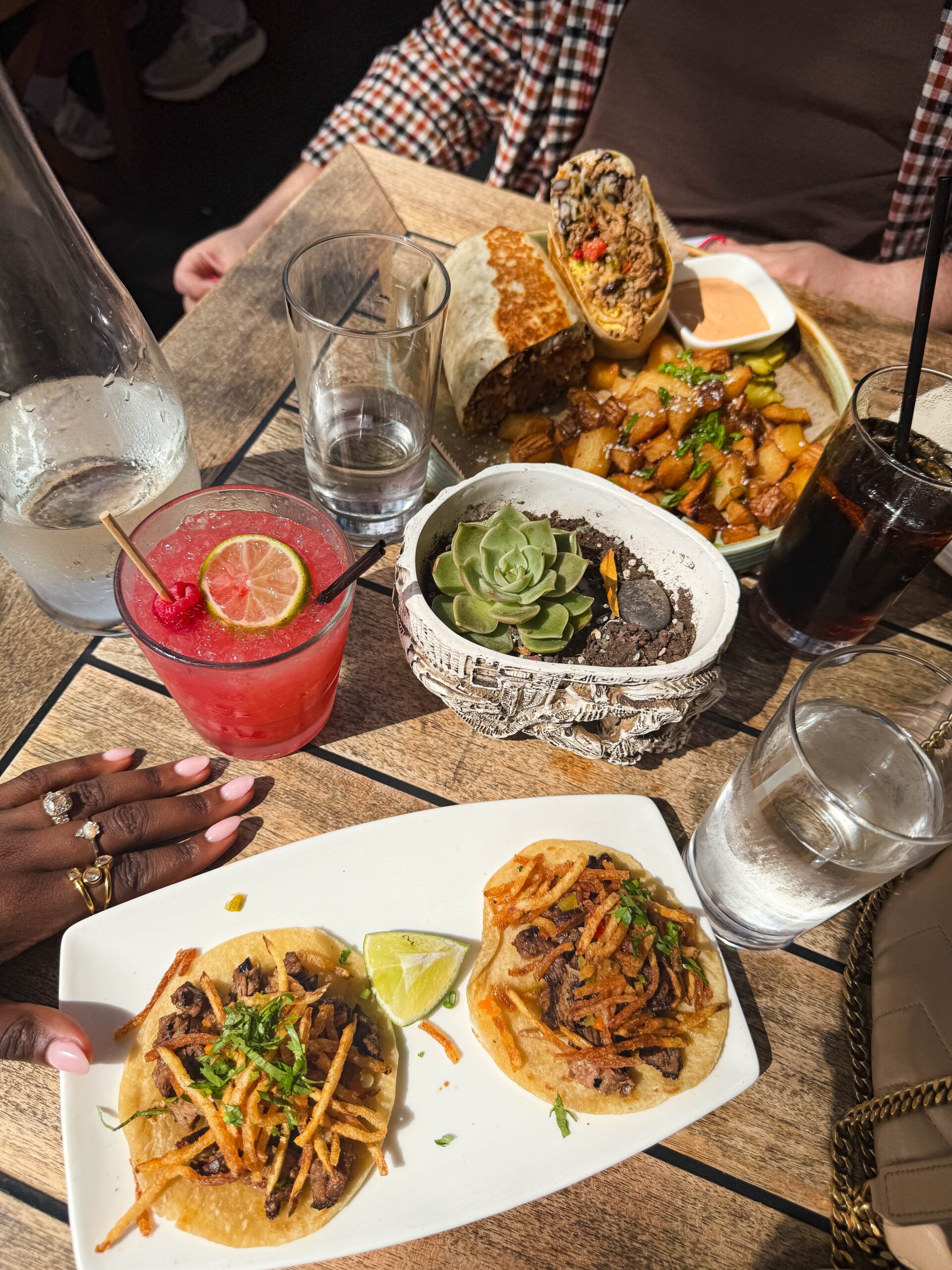 tacos and a burrito from a mexican restaurant in back bay boston - delicious! | where to eat in Boston on GoodTomiCha.com