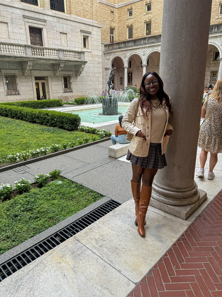 Charlotte content creator Tomi Obebe visiting boston public library | 24 Hours in Boston Itinerary on GoodTomiCha.com